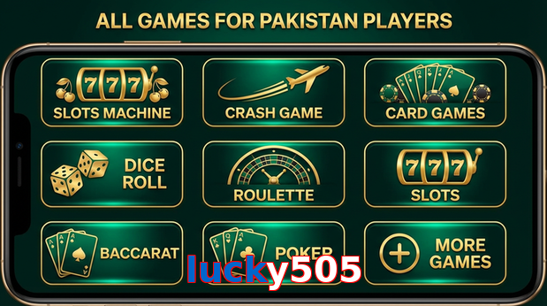 Main screen of Lucky505 games page for PK players
